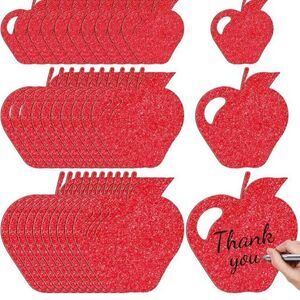 120 Pcs Thanksgiving Apple Paper Cutouts Fall Bulletin Board Cutouts Glitter